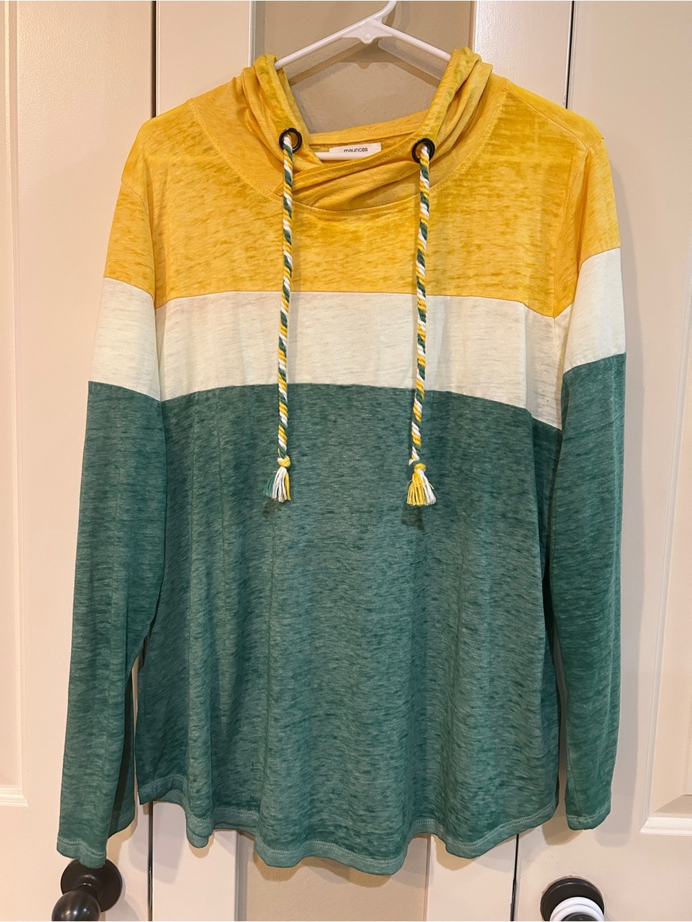 Maurices lightweight color block hoodie